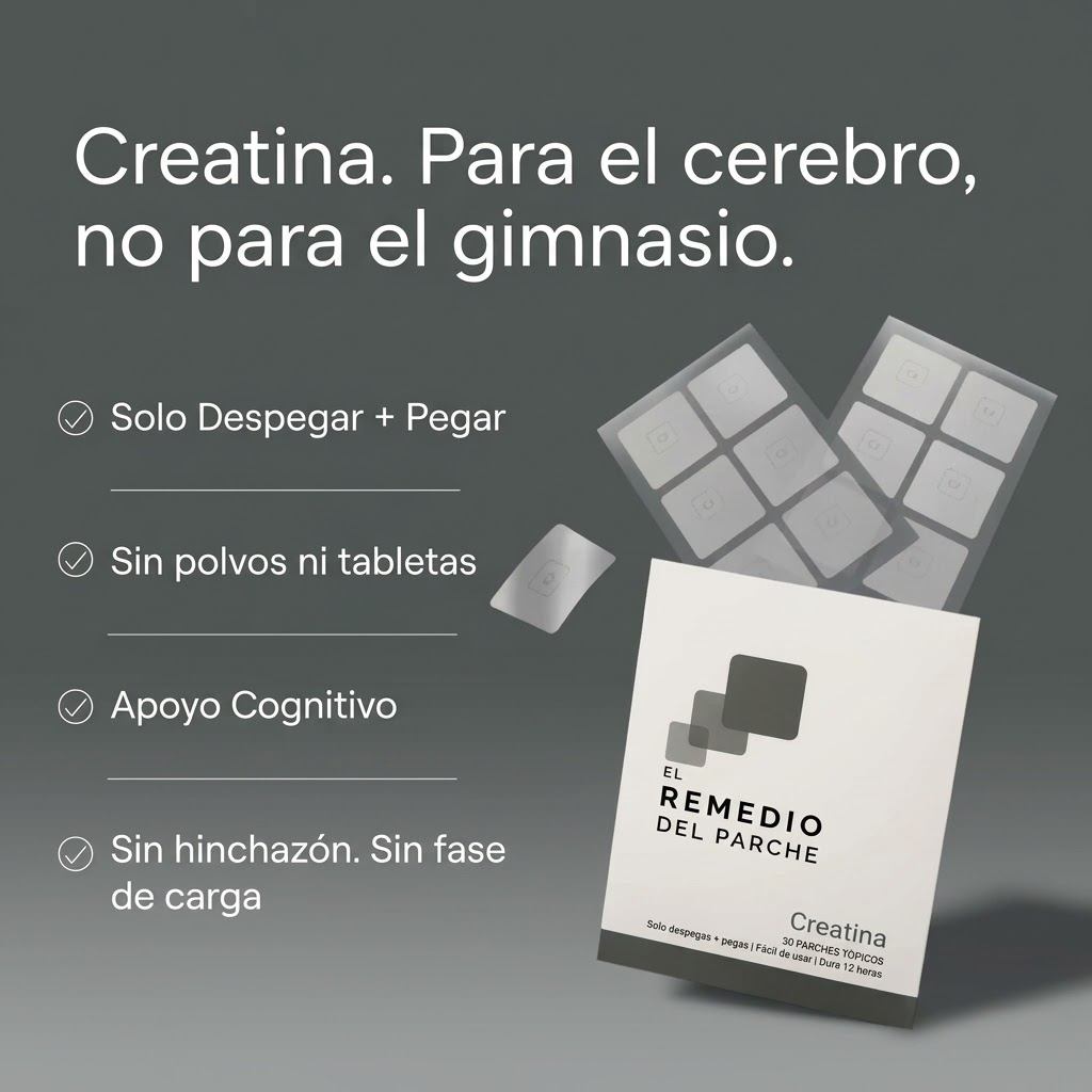 Información visual sobre los parches de creatina